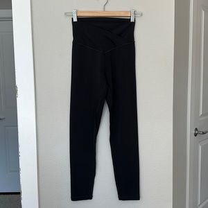 Aerie Black Cross-Band 7/8 Leggings